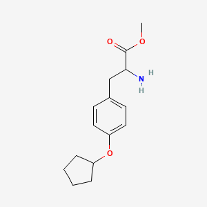 molecular formula C15H21NO3 B1399115 Methyl 2-amino-3-(4-cyclopentyloxyphenyl)propanoate CAS No. 1496563-72-4