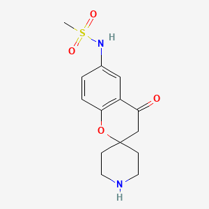 molecular formula C14H18N2O4S B13991180 N-(4-Oxospiro[chroman-2,4'-piperidin]-6-yl)methanesulfonamide 