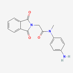 molecular formula C17H15N3O3 B13991201 4-(N-phthalimidomethylcarbonyl-N-methyl-amino)-aniline CAS No. 262368-51-4