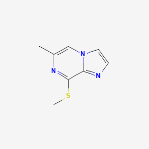 molecular formula C8H9N3S B1399121 6-Methyl-8-methylsulfanyl-imidazo[1,2-a]pyrazine CAS No. 1094070-46-8