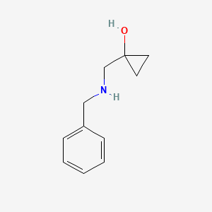 molecular formula C11H15NO B13991217 1-((Benzylamino)methyl)cyclopropan-1-OL 