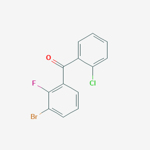 molecular formula C13H7BrClFO B13991236 (3-Bromo-2-fluorophenyl)(2-chlorophenyl)methanone 