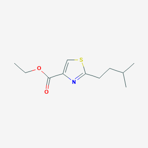 molecular formula C11H17NO2S B1399127 Ethyl 2-(3-methylbutyl)-1,3-thiazole-4-carboxylate CAS No. 1556676-37-9