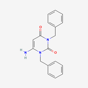 molecular formula C18H17N3O2 B13991279 6-Amino-1,3-dibenzylpyrimidine-2,4(1h,3h)-dione CAS No. 41862-17-3