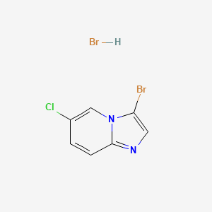 molecular formula C7H5Br2ClN2 B1399128 3-Bromo-6-chloroimidazo[1,2-a]pyridine hydrobromide CAS No. 1146615-84-0