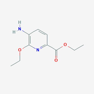 molecular formula C10H14N2O3 B13991332 Ethyl 5-amino-6-ethoxypicolinate 