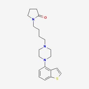molecular formula C20H27N3OS B13991366 1-[4-[4-(1-Benzothiophen-4-yl)piperazin-1-yl]butyl]pyrrolidin-2-one 