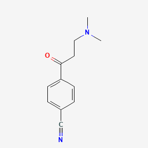molecular formula C12H14N2O B13991375 4-(N,N-Dimethyl-beta-alanyl)benzonitrile CAS No. 133712-59-1