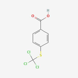 molecular formula C8H5Cl3O2S B13991447 4-[(Trichloromethyl)sulfanyl]benzoic acid CAS No. 92307-04-5