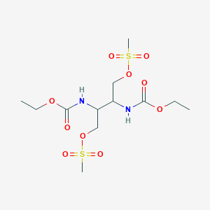molecular formula C12H24N2O10S2 B13991448 2,3-Bis[(ethoxycarbonyl)amino]butane-1,4-diyl dimethanesulfonate CAS No. 14737-63-4
