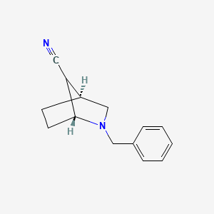molecular formula C14H16N2 B1399147 (1R,4S)-2-Benzyl-2-azabicyclo[2.2.1]heptane-7-carbonitrile CAS No. 745836-30-0