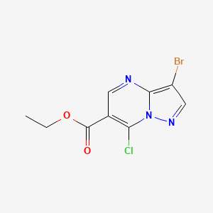 molecular formula C9H7BrClN3O2 B1399151 Ethyl 3-bromo-7-chloropyrazolo[1,5-a]pyrimidine-6-carboxylate CAS No. 1138513-35-5