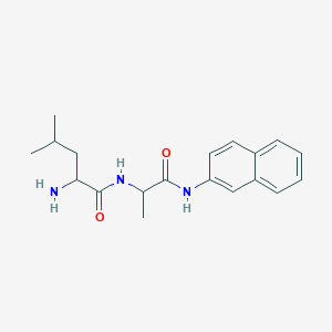 molecular formula C19H25N3O2 B13991516 2-amino-4-methyl-N-[1-(naphthalen-2-ylamino)-1-oxopropan-2-yl]pentanamide 