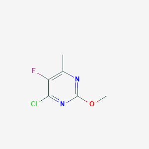molecular formula C6H6ClFN2O B1399152 4-Chloro-5-fluoro-2-methoxy-6-methylpyrimidine CAS No. 1240619-26-4