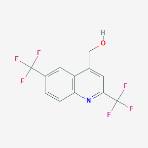 molecular formula C12H7F6NO B1399154 (2,6-双(三氟甲基)喹啉-4-基)甲醇 CAS No. 1185292-81-2
