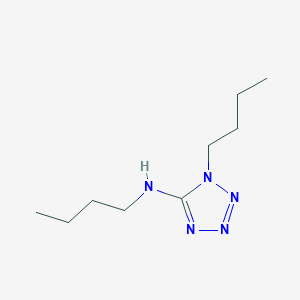 molecular formula C9H19N5 B13991543 N,1-dibutyltetrazol-5-amine CAS No. 91055-09-3