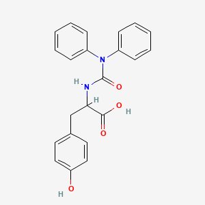 molecular formula C22H20N2O4 B13991544 2-[(Diphenylcarbamoyl)amino]-3-(4-hydroxyphenyl)propanoic acid CAS No. 5871-94-3