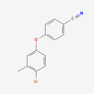 molecular formula C14H10BrNO B13991547 4-(4-Bromo-3-methylphenoxy)benzonitrile 