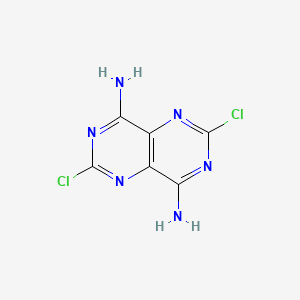 molecular formula C6H4Cl2N6 B13991562 2,6-Dichloropyrimido[5,4-d]pyrimidine-4,8-diamine CAS No. 89281-25-4