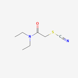 molecular formula C7H12N2OS B13991567 Thiocyanic acid, diethylcarbamoylmethyl ester CAS No. 73908-97-1
