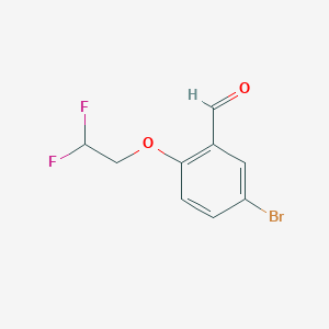 molecular formula C9H7BrF2O2 B1399157 5-溴-2-(2,2-二氟乙氧基)苯甲醛 CAS No. 1184290-32-1