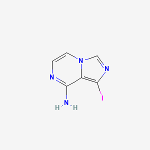 molecular formula C6H5IN4 B13991574 1-Iodoimidazo[1,5-A]pyrazin-8-amine 
