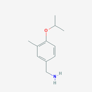 molecular formula C11H17NO B1399158 4-Isopropoxy-3-methyl-benzylamine CAS No. 1183725-82-7
