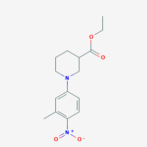 molecular formula C15H20N2O4 B1399161 1-(3-甲基-4-硝基苯基)哌啶-3-甲酸乙酯 CAS No. 927695-14-5