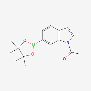 molecular formula C16H20BNO3 B13991615 1-(6-(4,4,5,5-Tetramethyl-1,3,2-dioxaborolan-2-yl)-1H-indol-1-yl)ethanone 