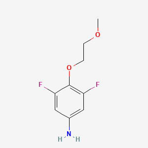 molecular formula C9H11F2NO2 B1399162 3,5-Difluoro-4-(2-methoxyethoxy)aniline CAS No. 1178687-28-9