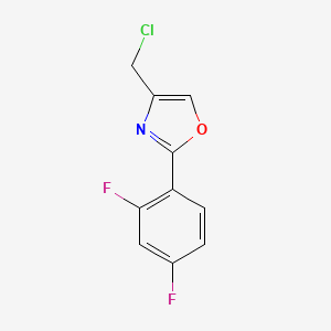 molecular formula C10H6ClF2NO B1399163 4-(Chloromethyl)-2-(2,4-difluorophenyl)-1,3-oxazole CAS No. 1126636-17-6