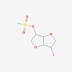 molecular formula C7H11IO5S B13991636 2-Iodo-6-methylsulfonyloxy-4,8-dioxabicyclo[3.3.0]octane CAS No. 67831-29-2