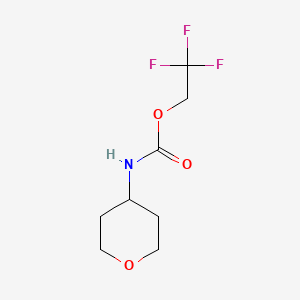 molecular formula C8H12F3NO3 B1399164 2,2,2-trifluoroethyl N-(oxan-4-yl)carbamate CAS No. 1479373-40-4