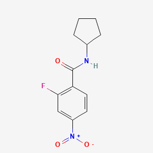 molecular formula C12H13FN2O3 B1399166 N-环戊基-2-氟-4-硝基苯甲酰胺 CAS No. 1379168-33-8