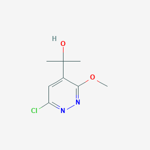 molecular formula C8H11ClN2O2 B13991678 2-(6-Chloro-3-methoxypyridazin-4-yl)propan-2-ol 