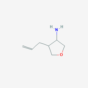 molecular formula C7H13NO B13991679 trans-4-Allyltetrahydrofuran-3-amine 