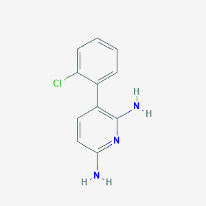 molecular formula C11H10ClN3 B13991719 3-(2-chlorophenyl)pyridine-2,6-diamine 