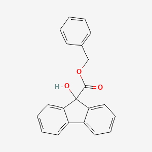 molecular formula C21H16O3 B13991721 Benzyl 9-hydroxyfluorene-9-carboxylate 