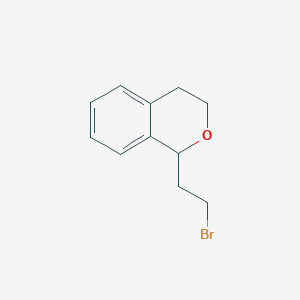 molecular formula C11H13BrO B13991729 1-(2-bromoethyl)-3,4-dihydro-1H-isochromene 