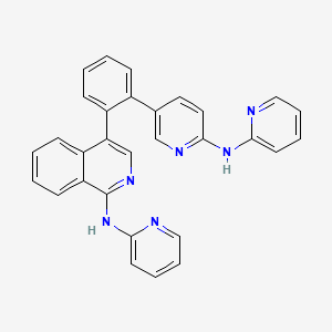 molecular formula C30H22N6 B13991732 N-(pyridin-2-yl)-4-(2-(6-(pyridin-2-ylamino)pyridin-3-yl)phenyl)isoquinolin-1-amine 