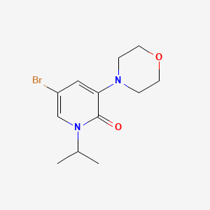 molecular formula C12H17BrN2O2 B13991751 5-bromo-1-isopropyl-3-morpholinopyridin-2(1H)-one 