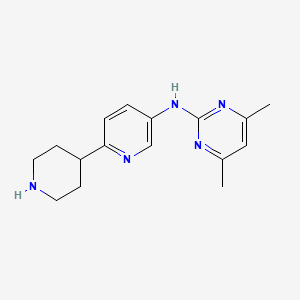 molecular formula C16H21N5 B1399178 (4,6-Dimethyl-pyrimidin-2-yl)-(1',2',3',4',5',6'-hexahydro-[2,4']bipyridinyl-5-yl)-amine CAS No. 1316224-73-3