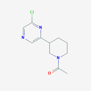 B1399179 1-(3-(6-Chloropyrazin-2-yl)piperidin-1-yl)ethanone CAS No. 1316221-81-4
