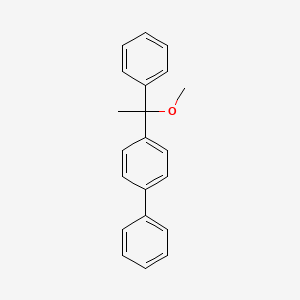 molecular formula C21H20O B13991796 1-(Biphenyl-4-yl)-1-phenylethyl methyl ether CAS No. 6337-76-4