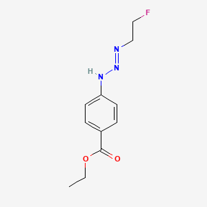 molecular formula C11H14FN3O2 B13991823 Ethyl 4-(2-(2-fluoroethylimino)hydrazinyl)benzoate CAS No. 78604-22-5