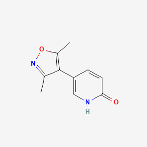 molecular formula C10H10N2O2 B13991826 5-(3,5-Dimethyl-1,2-oxazol-4-yl)pyridin-2(1H)-one CAS No. 1198416-26-0