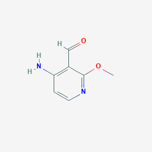 molecular formula C7H8N2O2 B13991845 4-Amino-2-methoxynicotinaldehyde 