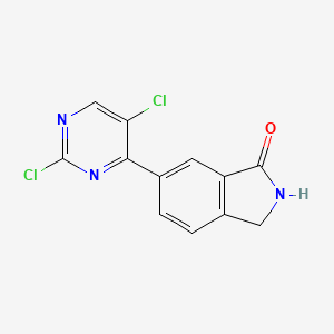 molecular formula C12H7Cl2N3O B13991877 6-(2,5-Dichloropyrimidin-4-yl)isoindolin-1-one 