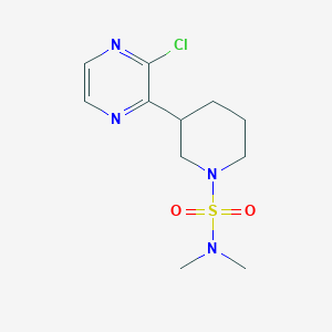 molecular formula C11H17ClN4O2S B1399189 3-(3-氯吡嗪-2-基)-N,N-二甲基哌啶-1-磺酰胺 CAS No. 1361115-27-6