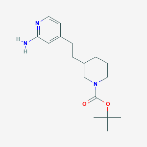 molecular formula C17H27N3O2 B1399190 Tert-butyl 3-[2-(2-aminopyridin-4-yl)ethyl]piperidine-1-carboxylate CAS No. 1361112-04-0